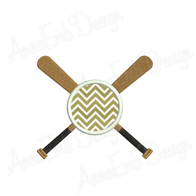 Baseball Applique Embroidery Design. Mini Baseball Bat. Etsy