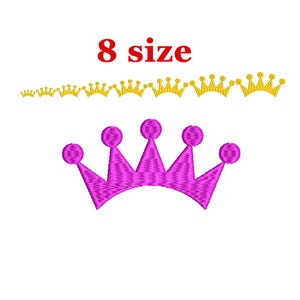 Crown Embroidery Design. Machine Embroidery Design. Tiara embroidery. Princess Crown Embroidery. Machine Embroidery Design. Mini Crown