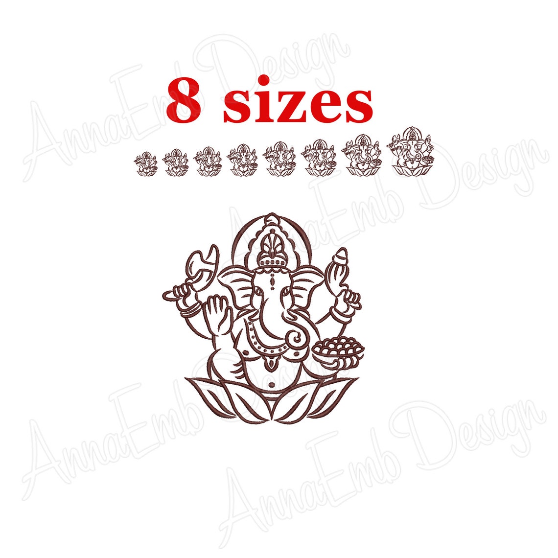 Ganesha Embroidery Design. Ganesha Mini Embroidery. Ganesha Etsy