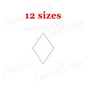 Diamant-Stickerei-Design. Maschine Stickerei Design. Mini-Diamant-Stickerei-Design. Grundform. Rhombus Stickerei Design. Diamant-Form