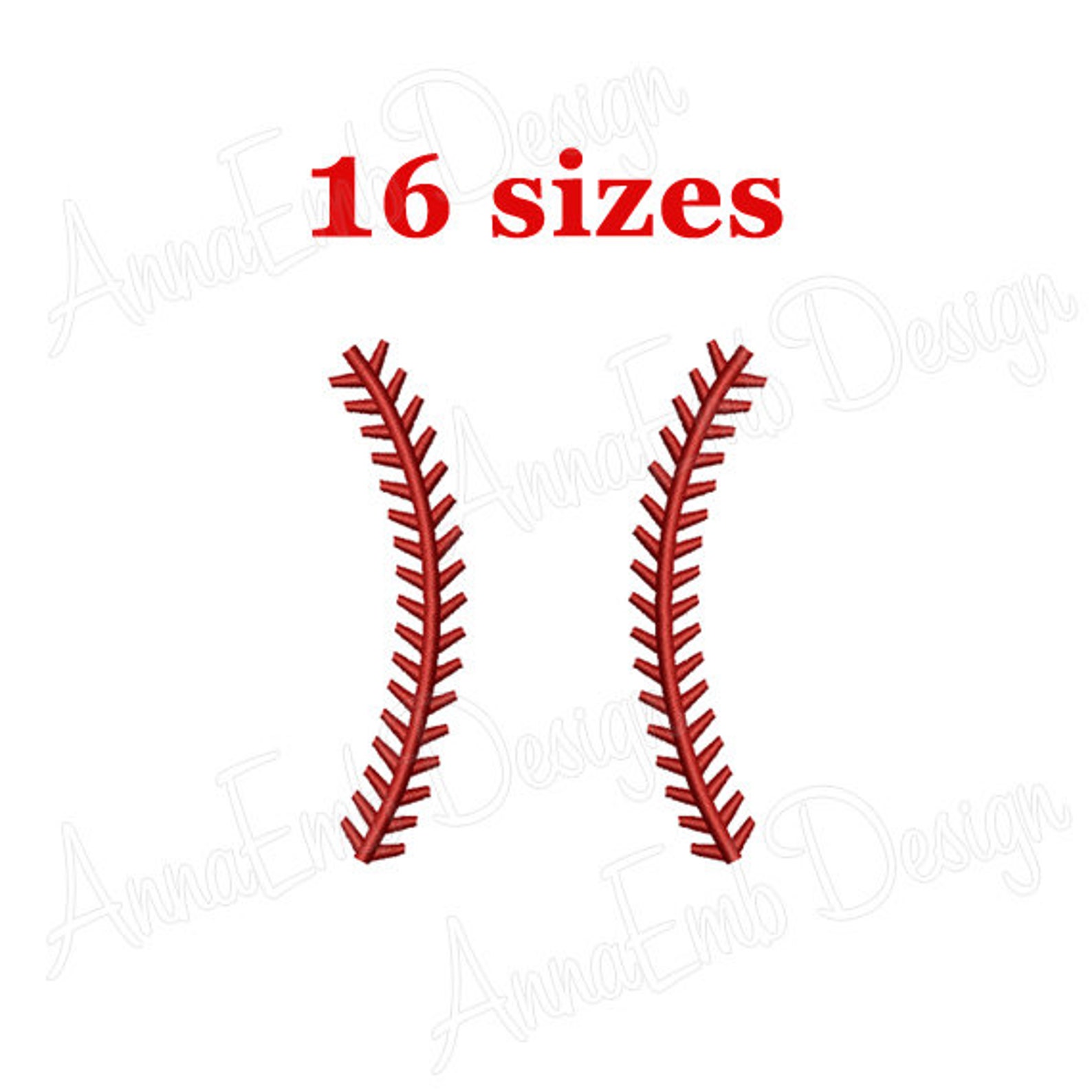 Baseball Laces Embroidery Design. Softball Laces Embroidery Etsy
