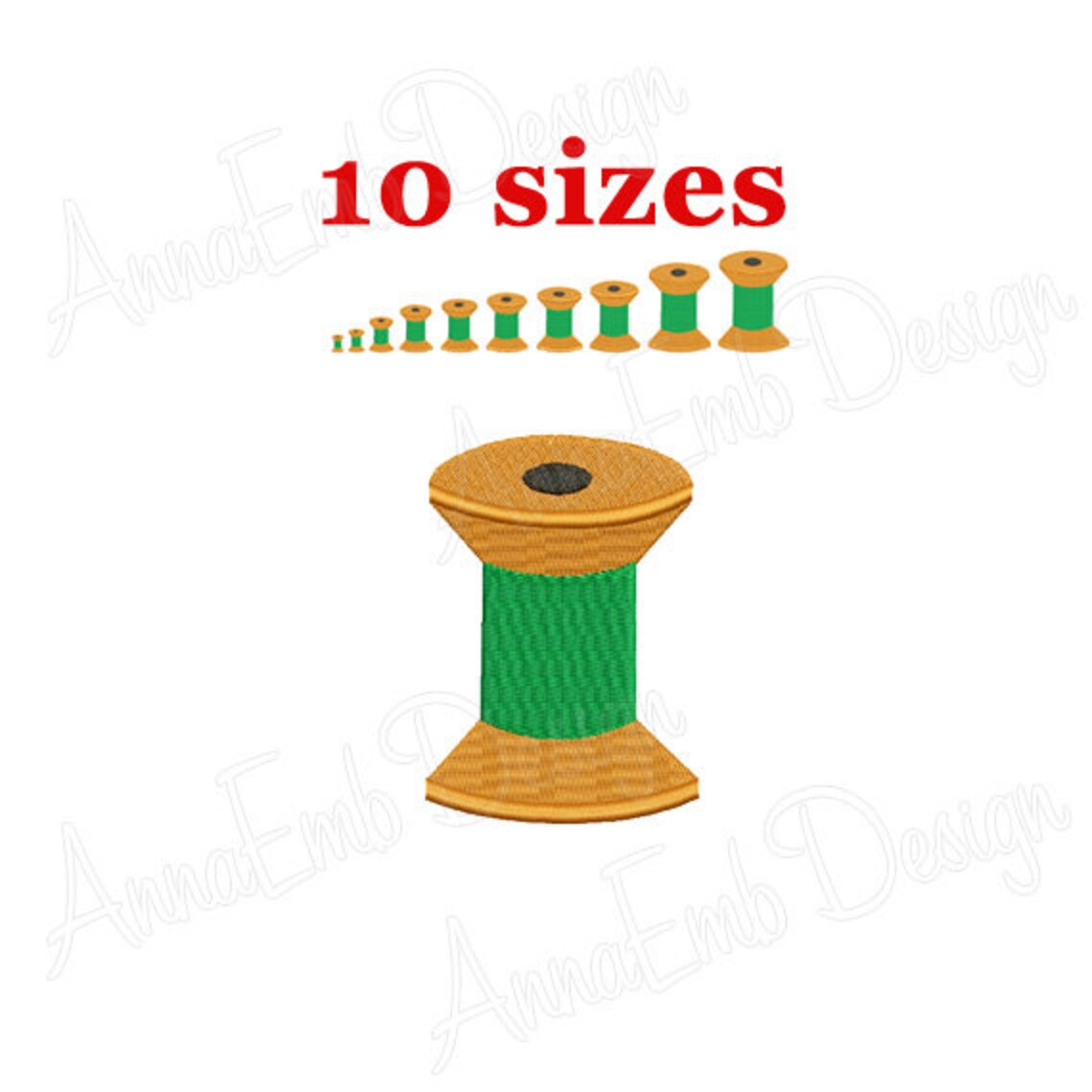 Thread Spool Embroidery design. Thread Spool Silhouette. | Etsy