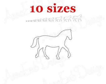 Mini Horse Embroidery Design, 10 Sizes (Digital Download)