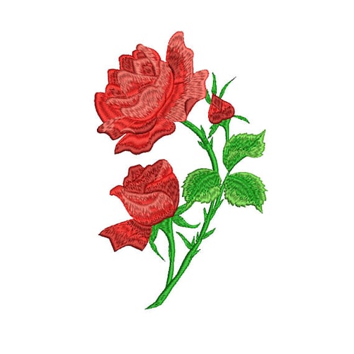 Rose Embroidery Design. Flower Embroidery. Machine Embroidery Etsy