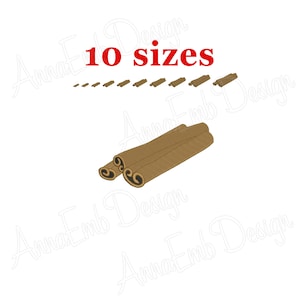 Cinnamon embroidery design. Kitchen embroidery. Cinnamon mini machine embroidery design. Cinnamon Stick. Christmas embroidery design.