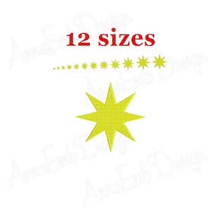 Star Embroidery Design. Star Fill Design. Embroidery Pattern. Mini Star. Star of Bethlehem. Basic star. Machine Embroidery.