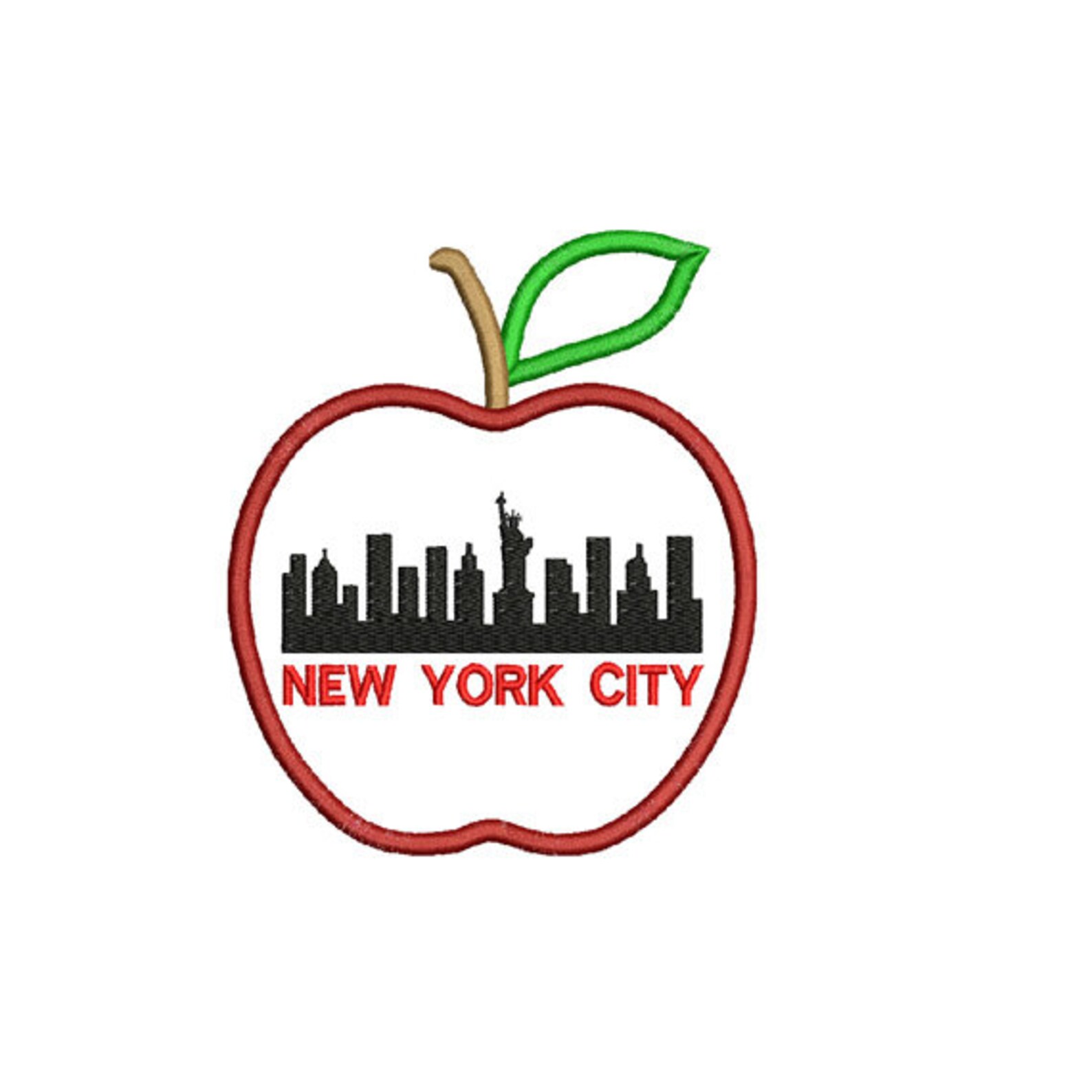 New York City Applique Embroidery Design. Applique New York Etsy