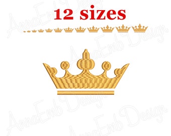 Crown Embroidery Design. Machine Embroidery Design. Tiara embroidery. Princess Crown Embroidery. Machine Embroidery Design. Mini Crown