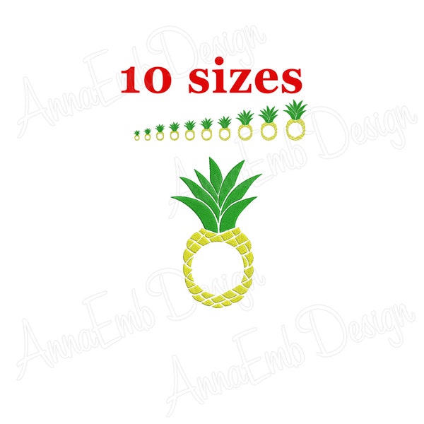 Pineapple Embroidery Design. Pineapple mini. Machine Embroidery Design. Fruit Embroidery Design. Pineapple Frame. Pineapple Monogram