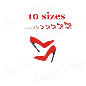 Shoes Embroidery design. Shoes Silhouette. Shoes mini Embroidery design. Stiletto Shoes. High Heel Shoes. Machine Embroidery Design