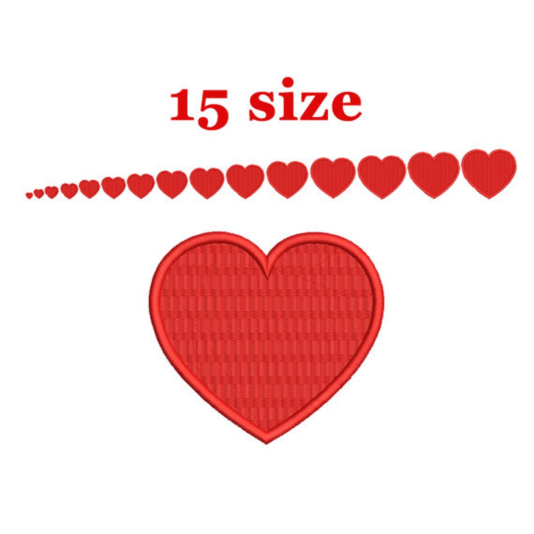 Heart Embroidery Design. Mini Heart Embroidery. Love. Heart Shapes