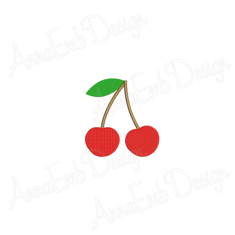 Cherry Embroidery Design. Cherry Mini. Machine Embroidery Etsy