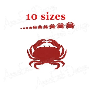 Crab Embroidery design. Crab Silhouette. Crab mini Embroidery. Crab design. Machine Embroidery Design. Crawfish designs. Lobster Embroidery
