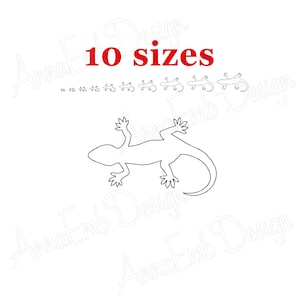 Lizard Embroidery Design. Gecko Embroidery Design. Machine Embroidery Design. Mini Design. Lizard bean stitch