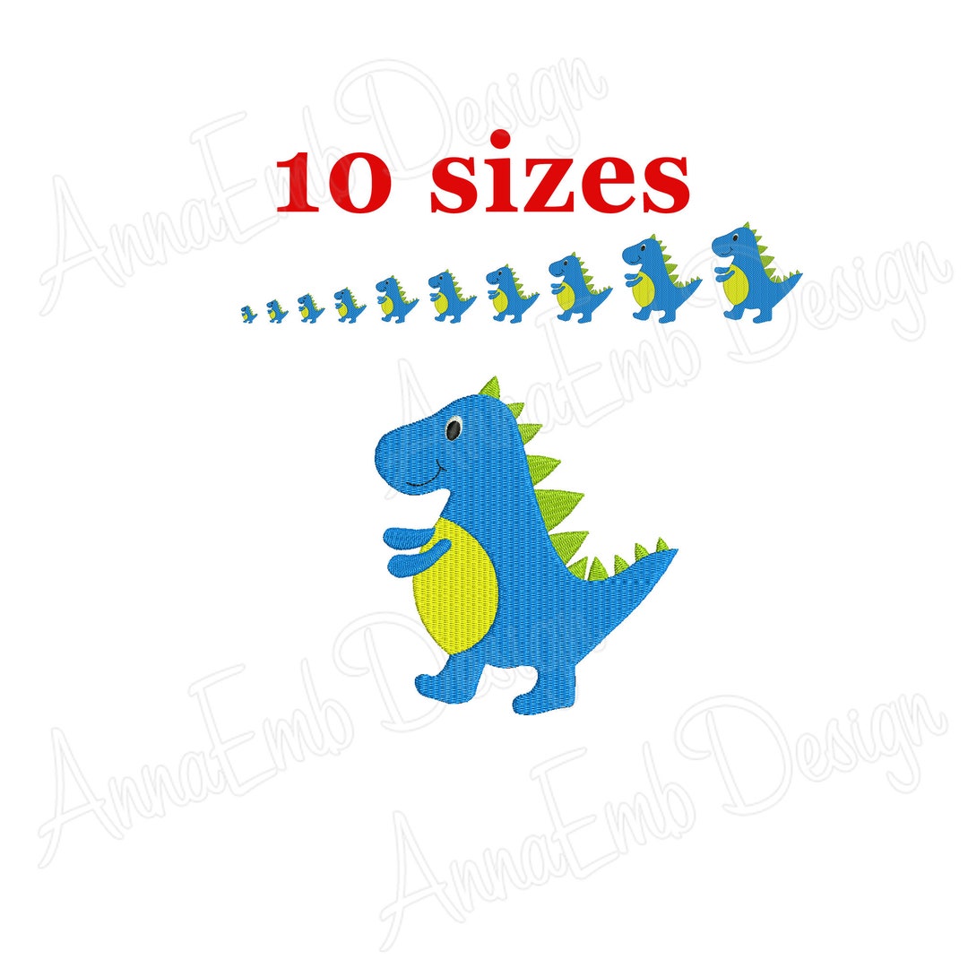 Baby Dinosaur Machine Embroidery Design (instant Download) - Etsy