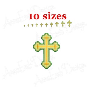 Cross Embroidery Design. Easter Cross embroidery Design. Christian Cross Embroidery Design. Machine embroidery Design. Cross mini