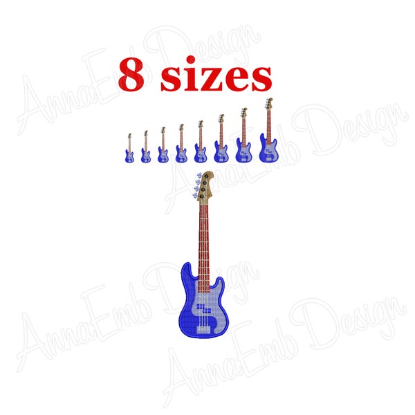 Electric Guitar Embroidery Design. Guitar Silhouette. Machine Embroidery Design. Guitar Design. Mini Guitar Design. Rock Guitar Embroidery