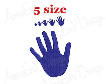 Hand embroidery design. Hand Prints Embroidery. Machine Embroidery. Mini Baby hand Embroidery. Mini fill stitch. Filled Stitch Design.