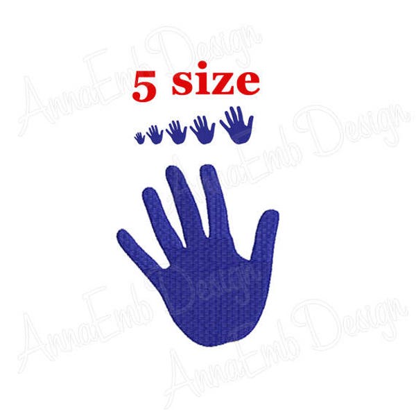 Hand embroidery design. Hand Prints Embroidery. Machine Embroidery. Mini Baby hand Embroidery. Mini fill stitch. Filled Stitch Design.