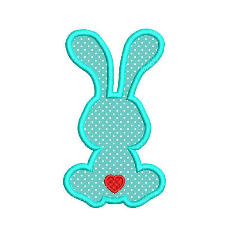 Bunny Rabbit Applique Machine Embroidery Design. Easter - Etsy