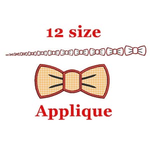Bow tie applique design. Machine embroidery design. Bow tie applique design. Tie applique design. Applique bow tie. Boys applique design.