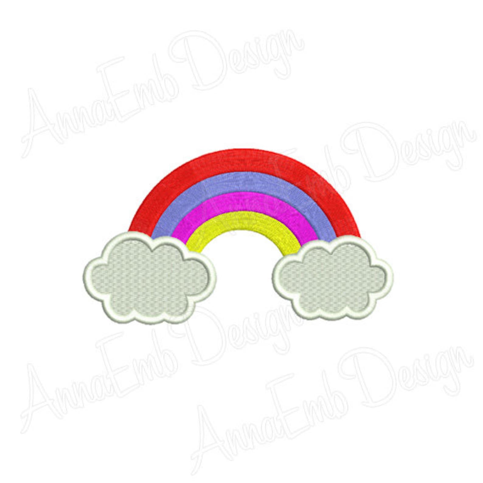 Rainbow Embroidery Design. Machine Embroidery Design. Rainbow Etsy UK