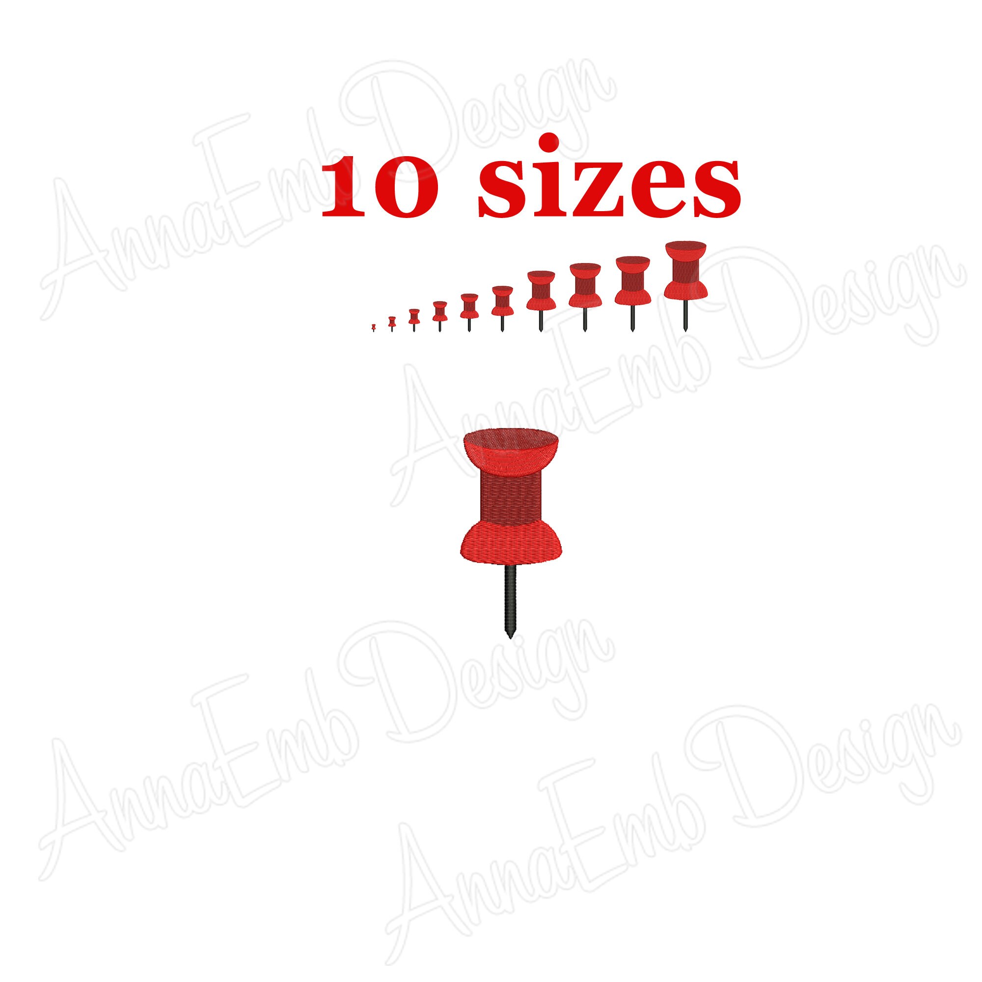 Red push pin Embroidery Design. Back to School Design. First Grade. Mini push pin Machine embroidery design push pin Fill Design