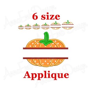 Split Pumpkin Applique embroidery design. Pumpkin mini design. Halloween design. Pumpkin Design. Pumpkin embroidery. Machine embroidery.