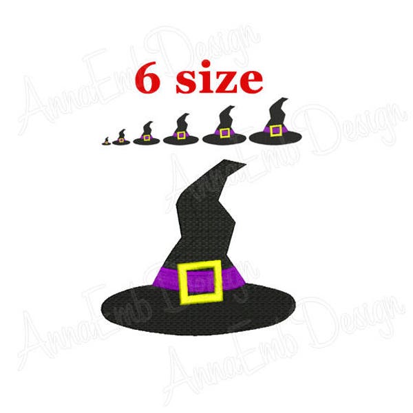 Witch Hat Embroidery design. Witch Hat mini Embroidery. Witch Hat design. Halloween Witch Hat design. Machine Embroidery Design.