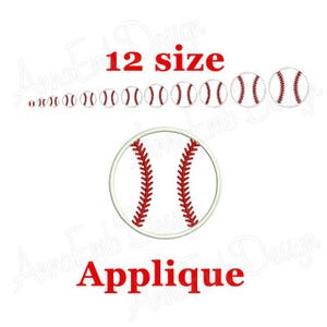 Baseball Applique Embroidery Design. Mini Baseball. Softball design. Baseball ball embroidery. Machine embroidery design. Sport embroidery