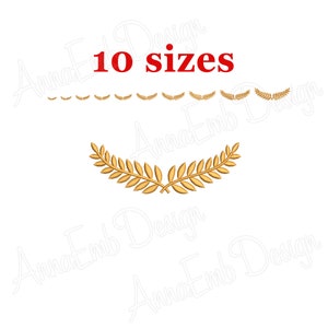 Laurel Wreath Embroidery Design. Laurel Wreath Silhouette Embroidery. Laurel Wreath Design. Mini Laurel Wreath. Machine embroidery design.