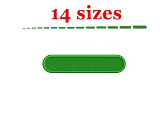 Rounded Rectangle Embroidery Design. Rectangle mini Embroidery. Rectangle filled stich. Basic Shape Embroidery Name Tag Embroidery Design.