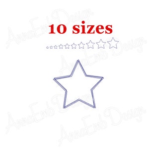 Star Embroidery Design. Machine Embroidery Design. Mini Star Embroidery Design. Basic shape. Star Embroidery Design.