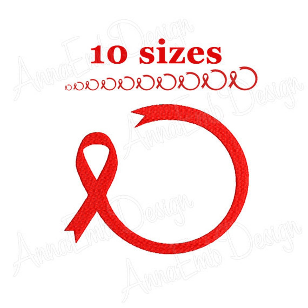 Cancer Awareness Ribbon Embroidery Design. Cancer Ribbon - Etsy