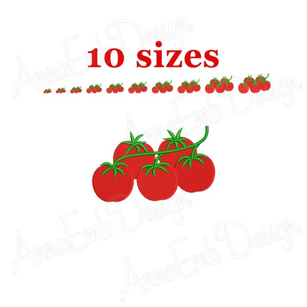 Tomato Embroidery Design. Tomato Silhouette. Tomato Design. Mini Tomato. Machine embroidery design. Mini Vegetables. Cherry tomatoes