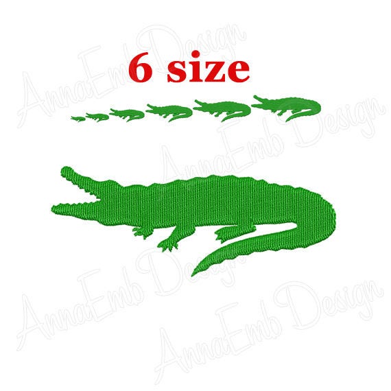 Alligator Embroidery Silhouette. Alligator - Etsy