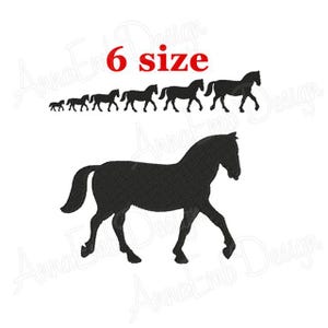 Motif de broderie cheval. Silhouette de cheval. Motif de broderie machine. Conception de mini cheval. Broderie animale. Motif de broderie machine.