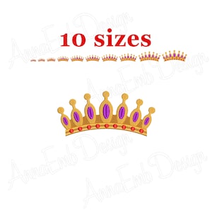 Crown Embroidery Design. Machine Embroidery Design. Tiara embroidery. Princess Crown Embroidery. Machine Embroidery Design. Mini Crown