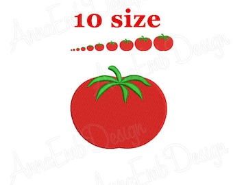 Tomato Embroidery Design. Tomato Silhouette Embroidery design. Tomato Design. Mini Tomato. Machine embroidery design. Mini Vegetables.