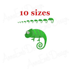 Chameleon lizard Embroidery Design. Chameleon Silhouette Embroidery design. Mini Chameleon. Machine embroidery design. Animal embroidery.