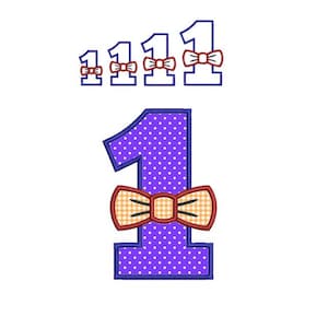 Maschinenstickerei mit Nummer 1 zum Maschinensticken. Zahl 1 Geburtstag. Mein 1.Geburtstag. Nummer Eins Geburtstag.