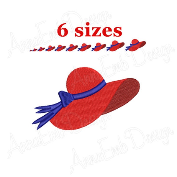 Womans Hat Embroidery design. Hat Silhouette. Mini Hat Embroidery. Hat design. Womans Hat Filled. Machine Embroidery Design.