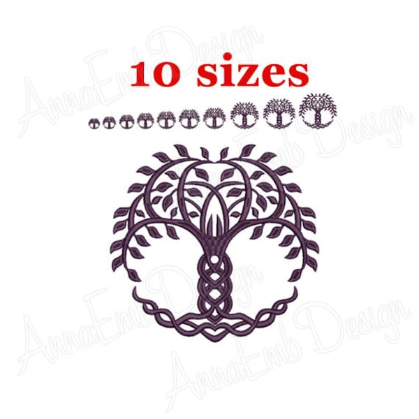 Celtic tree of life embroidery design. Tree of life Silhouette. Tree of life mini Embroidery. Machine Embroidery Design. Yoga embroidery.