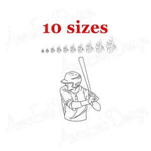 Baseball Player Embroidery design. Baseball Player Silhouette. Baseball Player mini Embroidery. Softball design. Machine Embroidery Design