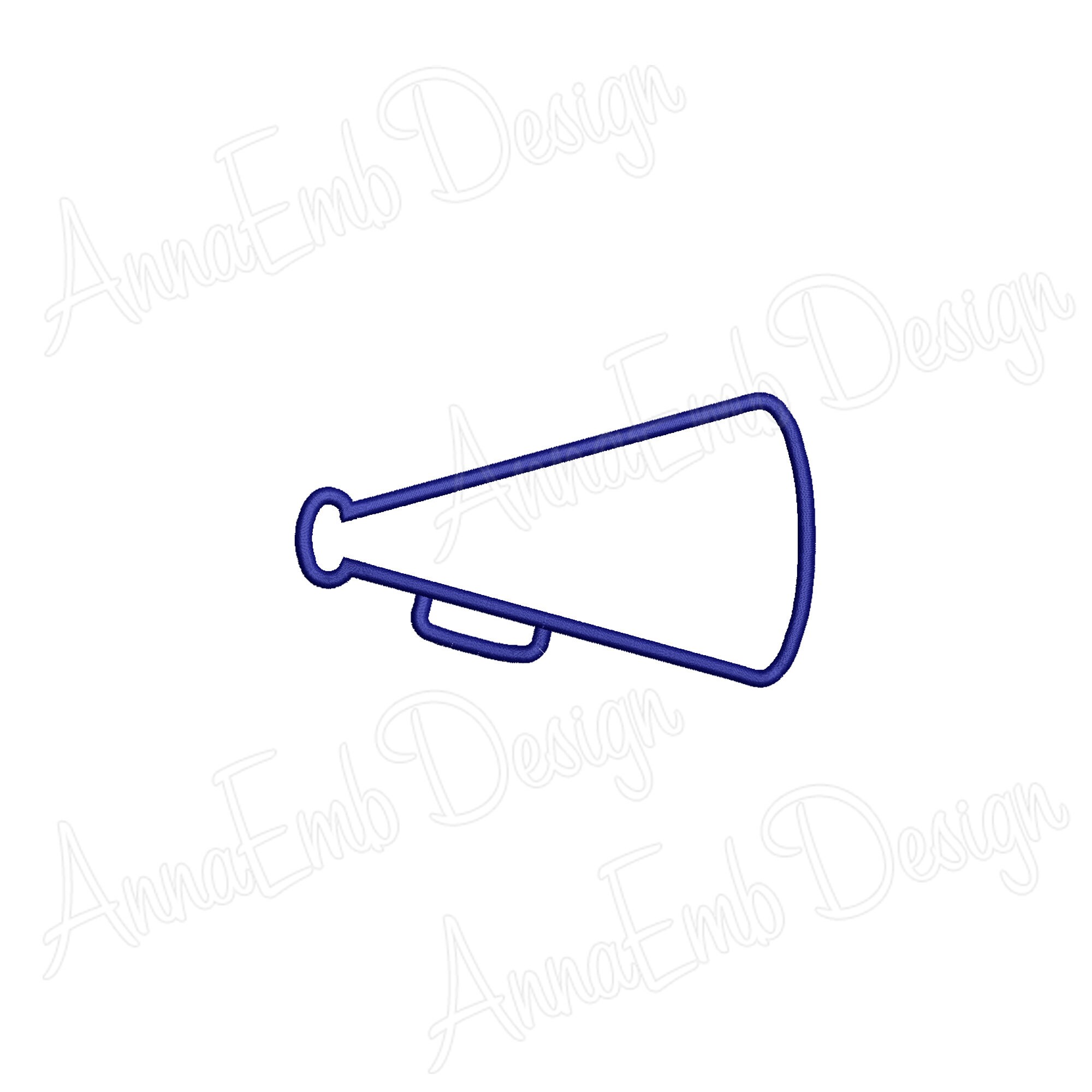 Megaphone Applique Embroidery Design. Megaphone Embroidery - Etsy