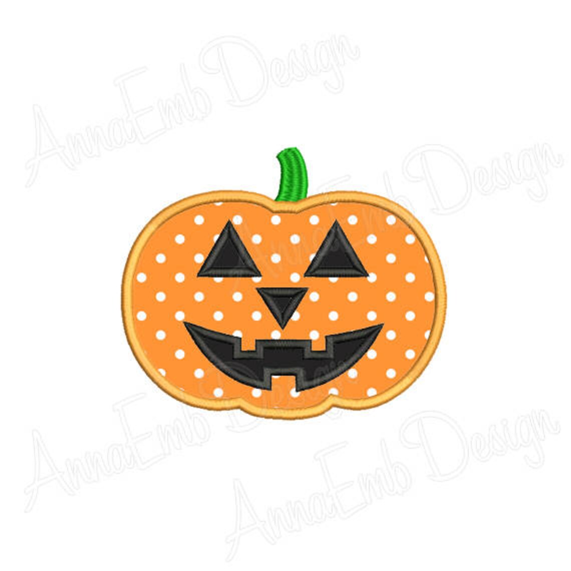 Jack O Lantern Applique Embroidery Design. Pumpkin Mini Etsy