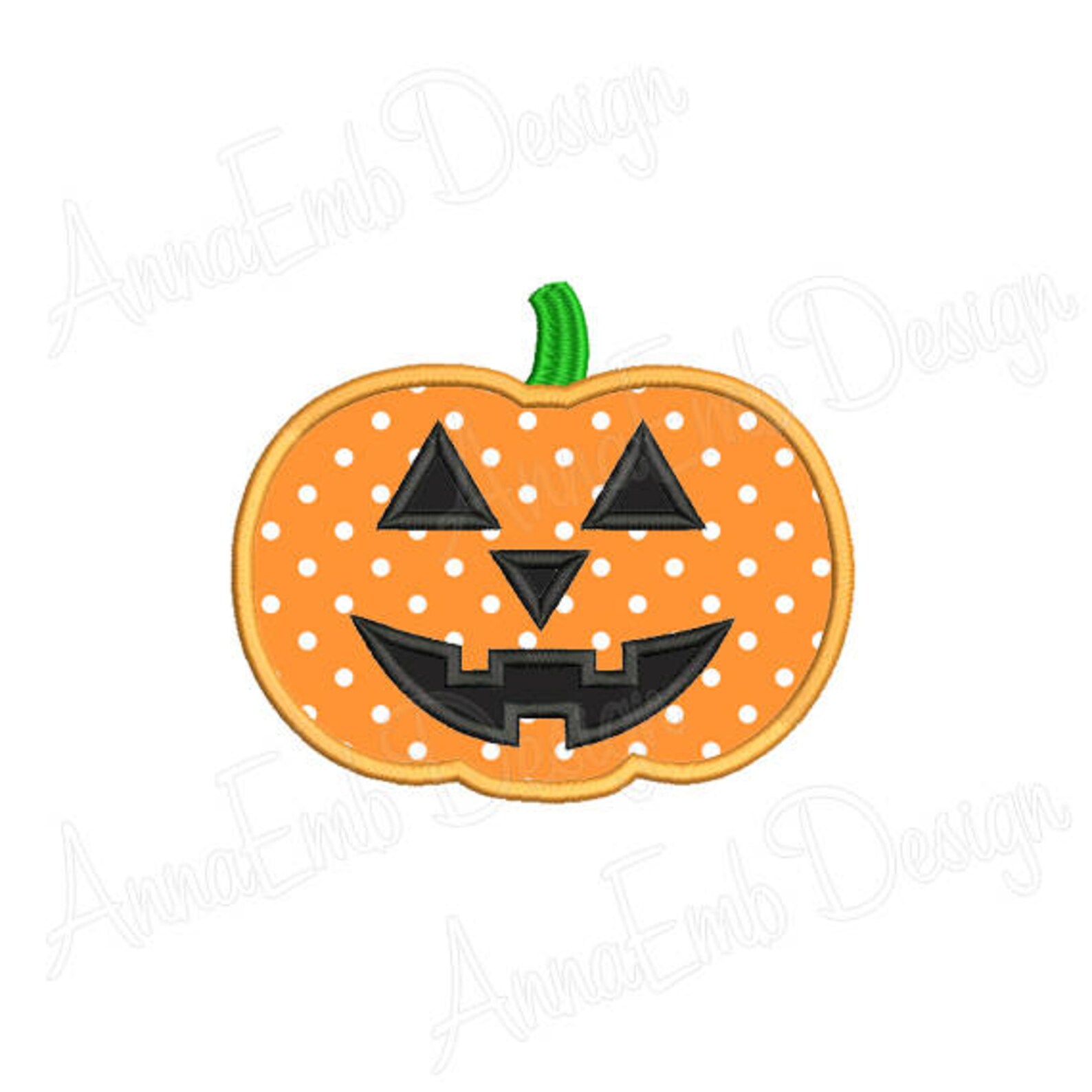 Jack O Lantern Applique Embroidery Design. Pumpkin Mini Etsy