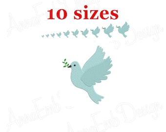 Dove Embroidery Design. Peace Embroidery Design. Bird Embroidery Design. Machine Embroidery Design. Dove mini. Wedding Embroidery