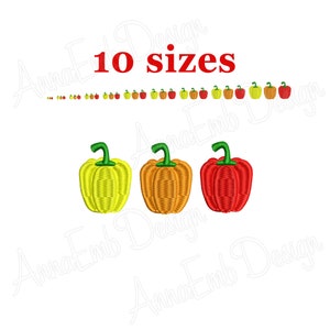 Pepper Embroidery design. Pepper Silhouette. Pepper mini. Pepper design. Machine Embroidery Design. Vegetables Embroidery.