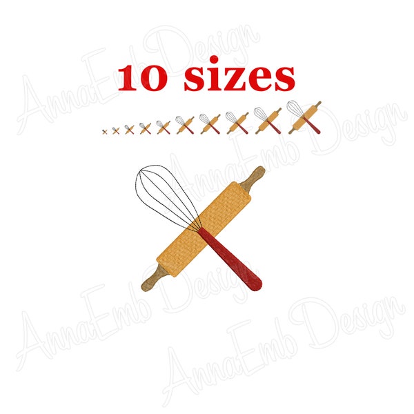 Bakers Tools Embroidery design. Kitchen Utensils Embroidery design. Mini Kitchen Utensils. Kitchen Tools. Machine Embroidery Design.